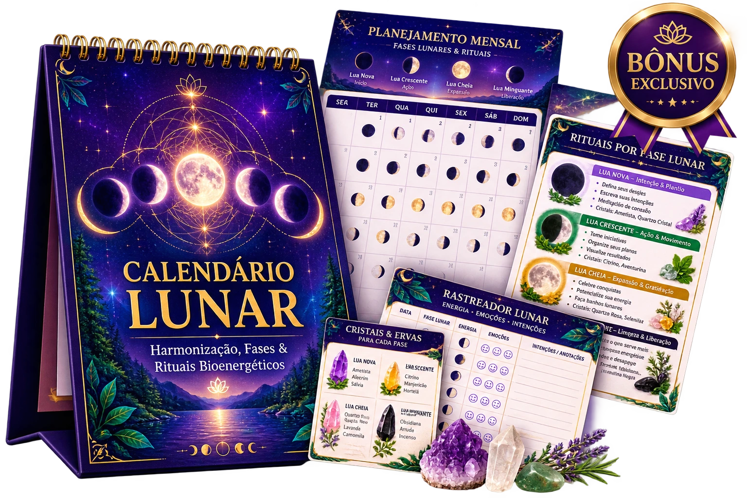 Calendário Lunar para Harmonização e Rituais